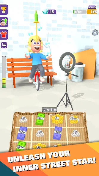 Street Life: Merge Tap Clicker (Беггинг Лайф) МОД/Взлом [Деньги, Монеты и Меню MOD] Screenshot 1