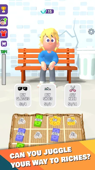 Street Life: Merge Tap Clicker (Беггинг Лайф) МОД/Взлом [Деньги, Монеты и Меню MOD] Screenshot 2