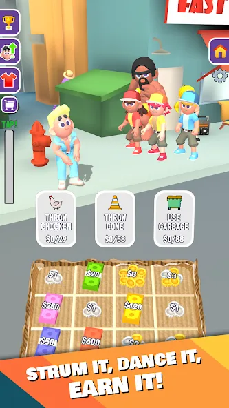Street Life: Merge Tap Clicker (Беггинг Лайф) МОД/Взлом [Деньги, Монеты и Меню MOD] Screenshot 4