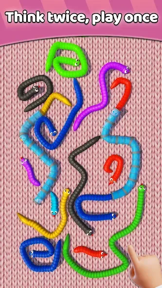 Tangled Snakes Puzzle Game (Танглед Снейк 3Д) МОД/Взлом [Деньги, Монеты и Меню MOD] Screenshot 2