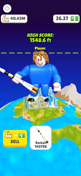 Lifting Hero (Лифтинг герой) МОД/Взлом [Меню, Бесконечные монеты и Открытые уровни] Screenshot 3