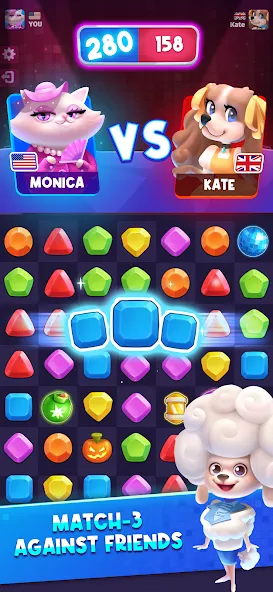 Match Club : PvP Match3 (Матч Клуб) МОД/Взлом [Много денег, Монет и Все открыто] Screenshot 4