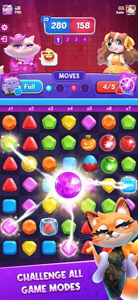 Match Club : PvP Match3 (Матч Клуб) МОД/Взлом [Много денег, Монет и Все открыто] Screenshot 5