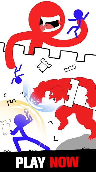Stick Fight: Endless Battle (Стик Файт) МОД/Взлом [Много денег, Монет и Все открыто] Screenshot 1