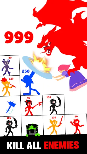 Stick Fight: Endless Battle (Стик Файт) МОД/Взлом [Много денег, Монет и Все открыто] Screenshot 2