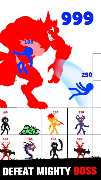 Stick Fight: Endless Battle (Стик Файт) МОД/Взлом [Много денег, Монет и Все открыто] Screenshot 5
