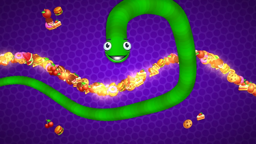 Snake vs Worms: Fun .io Zone МОД/Взлом [Бесконечные деньги, Монеты и Мега MOD] Screenshot 5