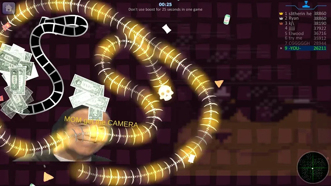 Snake Hunt: Worm io Games Zone МОД/Взлом [Меню, Бесконечные монеты и Открытые уровни] Screenshot 3