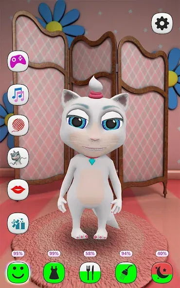 My Talking Kitty Cat МОД/Взлом [Много монет, Открытые уровни и Мега MOD] Screenshot 1
