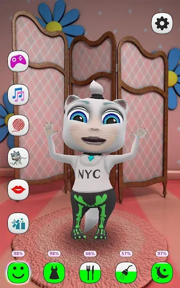 My Talking Kitty Cat МОД/Взлом [Много монет, Открытые уровни и Мега MOD] Screenshot 5