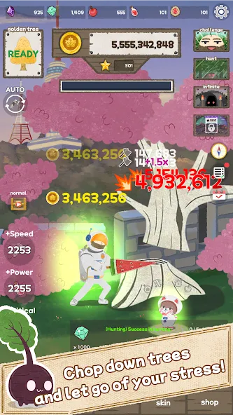 Woodcutter: Idle Clicker (Вудкаттер) МОД/Взлом [Много монет, Открытые уровни и Мега MOD] Screenshot 2