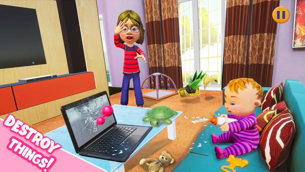 Virtual Baby Mother Simulator МОД/Взлом [Деньги, Монеты и Меню MOD] Screenshot 4