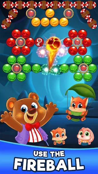 Bubble Friends Bubble Shooter МОД/Взлом [Все открыто, Дополнительные деньги и Меню MOD] Screenshot 3