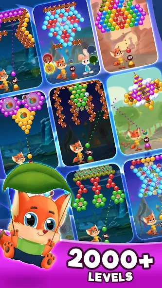 Bubble Friends Bubble Shooter МОД/Взлом [Все открыто, Дополнительные деньги и Меню MOD] Screenshot 5