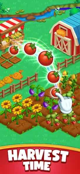 Farm Blast - Merge & Pop МОД/Взлом [Все открыто, Дополнительные деньги и Меню MOD] Screenshot 5