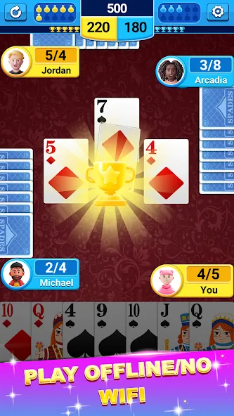 Spades МОД/Взлом [Много денег, Монет и Все открыто] Screenshot 4