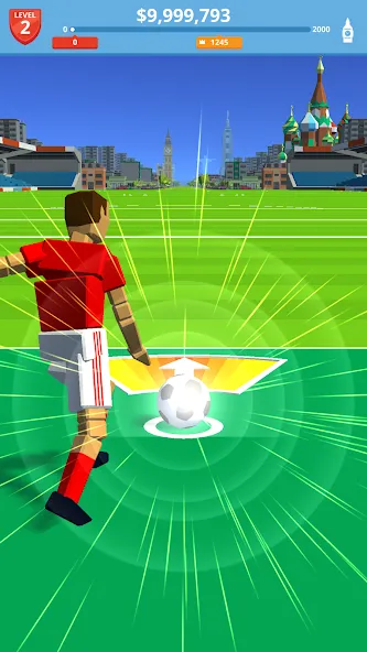 Soccer Kick (Сокер Кик) МОД/Взлом [Все открыто, Дополнительные деньги и Меню MOD] Screenshot 1
