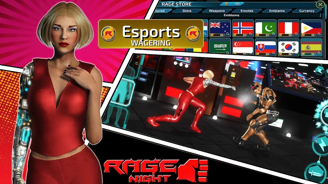 Rage Night (Рэйдж Найт) МОД/Взлом [Много монет, Открытые уровни и Мега MOD] Screenshot 2