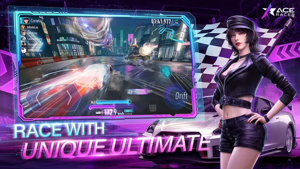 Ace Racer (Эйс Рейсер) МОД/Взлом [Много монет, Открытые уровни и Мега MOD] Screenshot 1