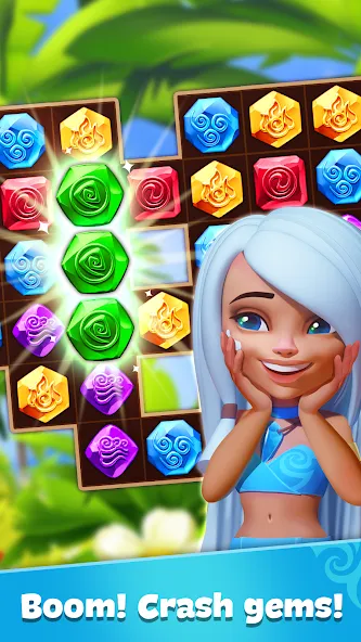 Gemmy Lands: Match 3 Games МОД/Взлом [Деньги, Монеты и Меню MOD] Screenshot 3