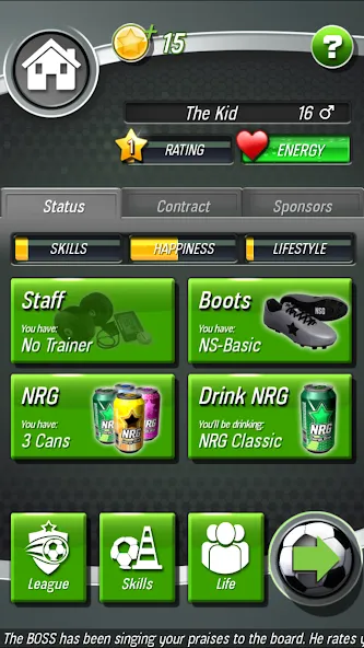 New Star Soccer (Нью Стар Соккер) МОД/Взлом [Бесконечные деньги, Монеты и Мега MOD] Screenshot 4