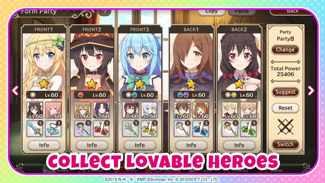 KonoSuba: Fantastic Days (Коносуба) МОД/Взлом [Много денег, Монет и Все открыто] Screenshot 4
