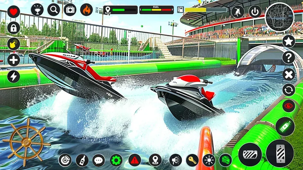 Jetski Boat Racing: Boat Games (Джетски Гонки на лодках) МОД/Взлом [Много монет, Открытые уровни и Мега MOD] Screenshot 1