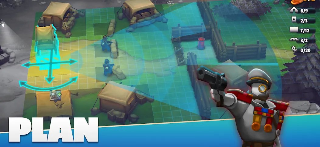 GUNS UP! Mobile War Strategy МОД/Взлом [Меню, Бесконечные монеты и Открытые уровни] Screenshot 2