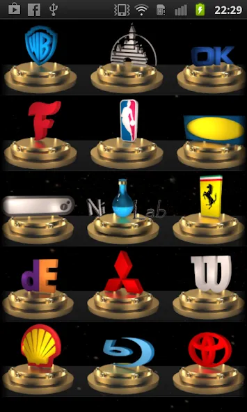 3D Logo Quiz (Лого Квиз) МОД/Взлом [Все открыто, Дополнительные деньги и Меню MOD] Screenshot 1