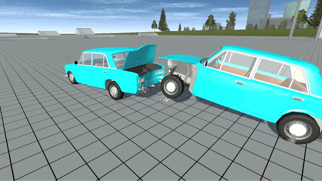 Simple Car Crash Physics Sim (Симулятор физики простого автомобильного столкновения) МОД/Взлом [Меню, Бесконечные монеты и Открытые уровни] Screenshot 4