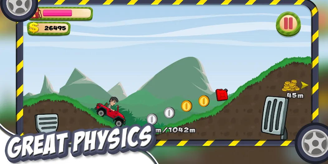 Hill Racing – Offroad Hill Adv (Хилл Рэйсинг) МОД/Взлом [Меню, Бесконечные монеты и Открытые уровни] Screenshot 2