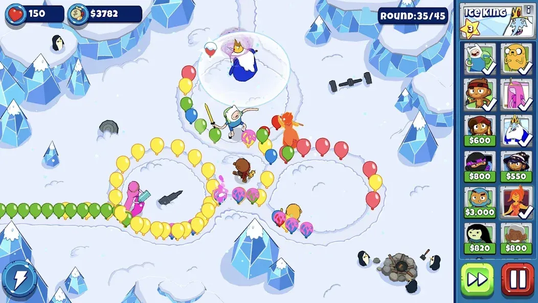 Bloons Adventure Time TD (Блунс Приключения Времени ТД) МОД/Взлом [Все открыто, Дополнительные деньги и Меню MOD] Screenshot 1
