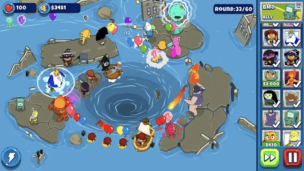 Bloons Adventure Time TD (Блунс Приключения Времени ТД) МОД/Взлом [Все открыто, Дополнительные деньги и Меню MOD] Screenshot 2