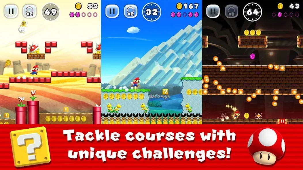 Super Mario Run (упер Марио Ран) МОД/Взлом [Бесконечные деньги, Монеты и Мега MOD] Screenshot 1