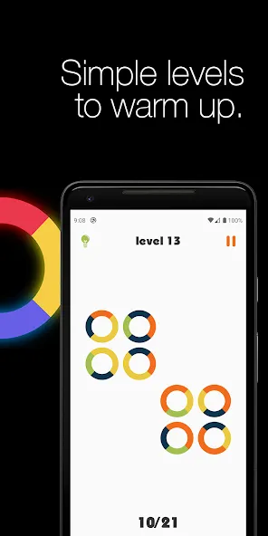 Logic circles. Puzzle game. МОД/Взлом [Деньги, Монеты и Меню MOD] Screenshot 2
