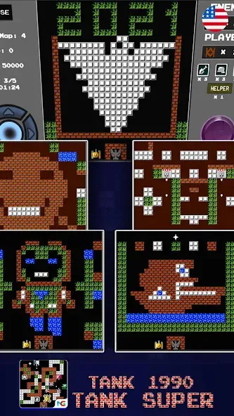 Tank 1990: Battle City Tank МОД/Взлом [Все открыто, Дополнительные деньги и Меню MOD] Screenshot 2