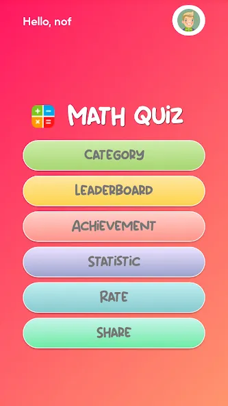 Math Quiz МОД/Взлом [Все открыто, Дополнительные деньги и Меню MOD] Screenshot 1