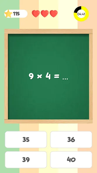 Math Quiz МОД/Взлом [Все открыто, Дополнительные деньги и Меню MOD] Screenshot 4