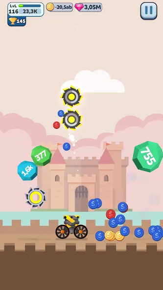 Ball Blast Cannon blitz mania (Балл Бласт Кэннон блиц мания) МОД/Взлом [Деньги, Монеты и Меню MOD] Screenshot 4