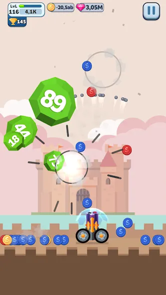 Ball Blast Cannon blitz mania (Балл Бласт Кэннон блиц мания) МОД/Взлом [Деньги, Монеты и Меню MOD] Screenshot 5