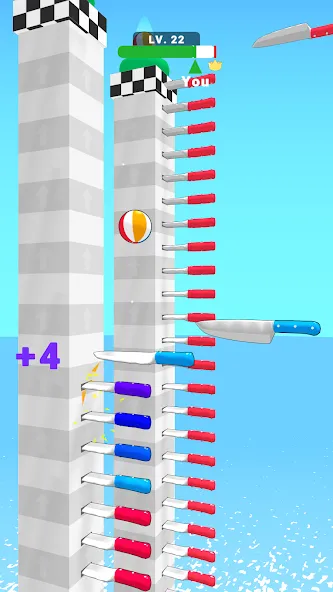 Ball Up: Knife Racing (Болл Ап) МОД/Взлом [Меню, Бесконечные монеты и Открытые уровни] Screenshot 3
