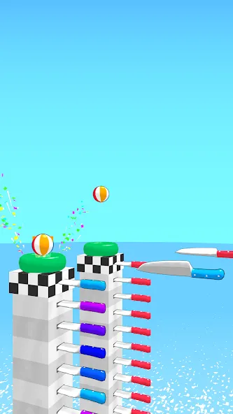 Ball Up: Knife Racing (Болл Ап) МОД/Взлом [Меню, Бесконечные монеты и Открытые уровни] Screenshot 4