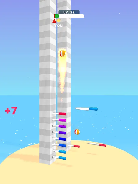 Ball Up: Knife Racing (Болл Ап) МОД/Взлом [Меню, Бесконечные монеты и Открытые уровни] Screenshot 5