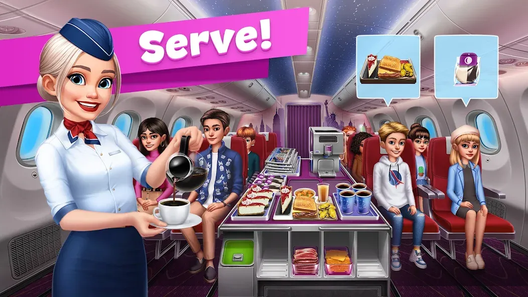 Airplane Chefs - Cooking Game (Эйрплейн Чефз) МОД/Взлом [Деньги, Монеты и Меню MOD] Screenshot 3