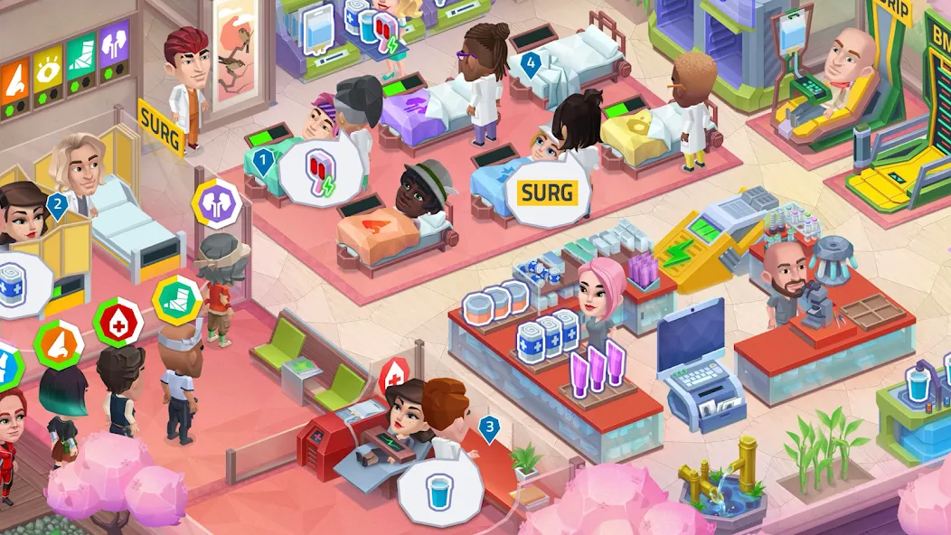 Happy Clinic: Hospital Game МОД/Взлом [Меню, Бесконечные монеты и Открытые уровни] Screenshot 5