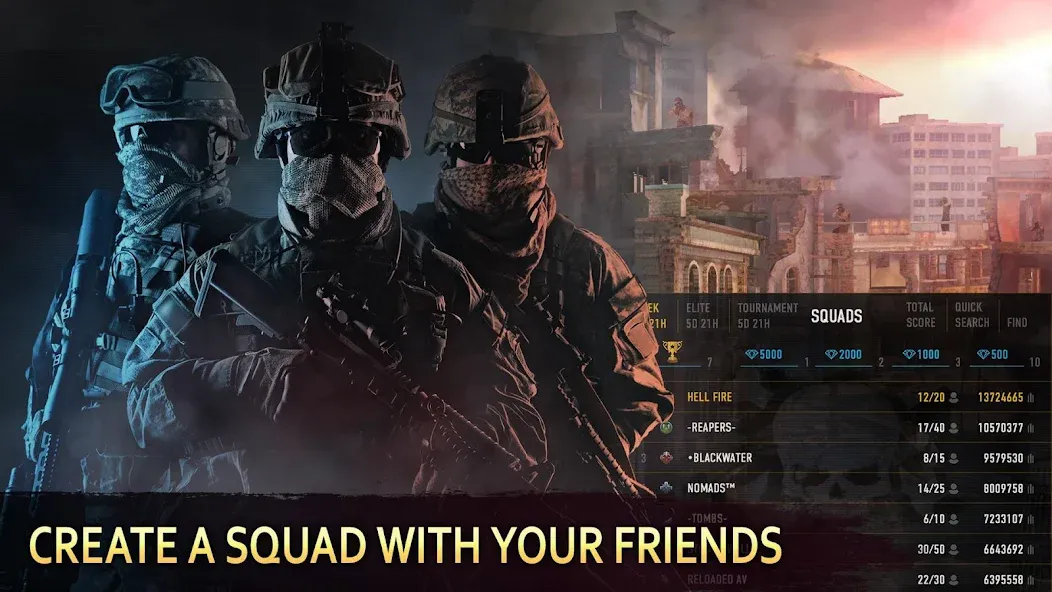 Sniper Arena: PvP Army Shooter МОД/Взлом [Бесконечные деньги, Монеты и Мега MOD] Screenshot 1
