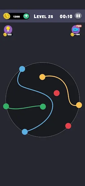 Same Color: Connect Two Dots (Сейм Колор Дот) МОД/Взлом [Деньги, Монеты и Меню MOD] Screenshot 1