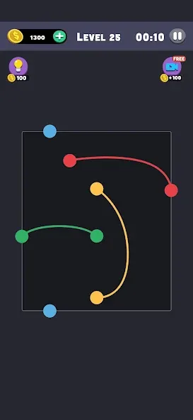 Same Color: Connect Two Dots (Сейм Колор Дот) МОД/Взлом [Деньги, Монеты и Меню MOD] Screenshot 2
