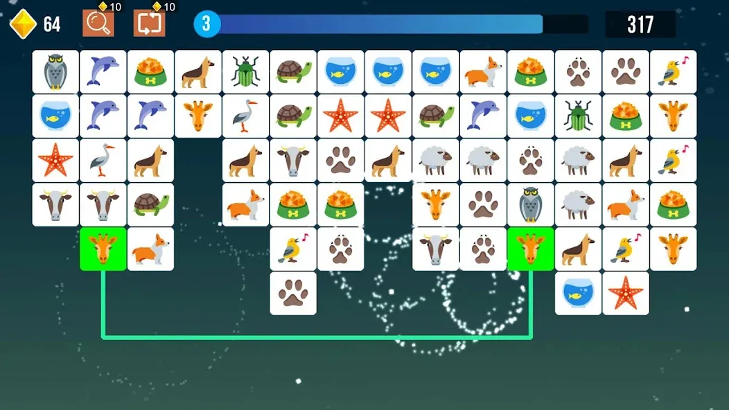 Pet Connect: Tile Puzzle Match (Пет Коннект) МОД/Взлом [Все открыто, Дополнительные деньги и Меню MOD] Screenshot 1