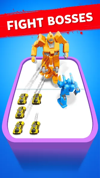 Robot Merge Master: Car Games (Мерж Батл Кар) МОД/Взлом [Много денег, Монет и Все открыто] Screenshot 3